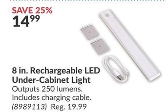 Princess Auto 8 in. rechargeable led under-cabinet light offer