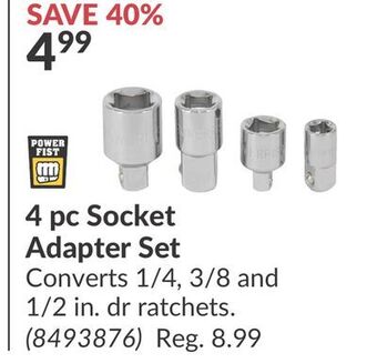 Princess Auto 4 pc socket adapter set offer
