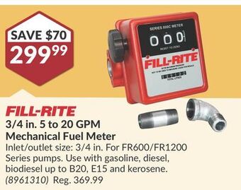 Princess Auto 3/4 in. 5 to 20 gpm mechanical fuel meter offer