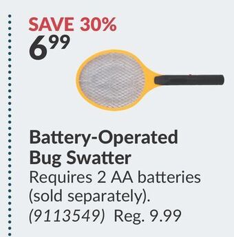 Princess Auto Battery-operated bug swatter offer