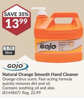 Princess Auto Natural orange smooth hand cleaner offer