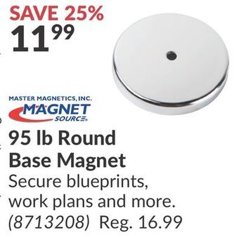 Princess Auto Round base magnet offer