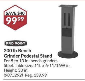 Princess Auto 200 lb bench grinder pedestal stand offer