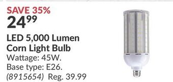 Princess Auto Led 5, 000 lumen corn light bulb offer