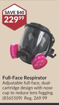 Princess Auto Full-face respirator offer