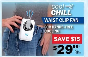 Showcase Cool chill waist clip fan offer
