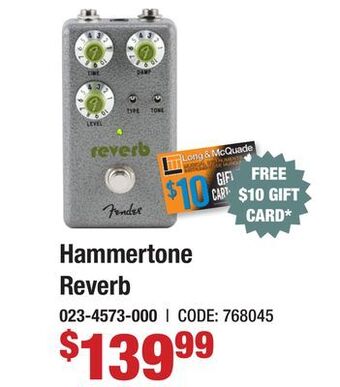 Long & McQuade Fender hammertone reverb offer