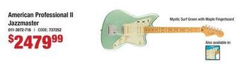 Long & McQuade American professional ii jazzmaster, maple fingerboard - mystic surf green offer