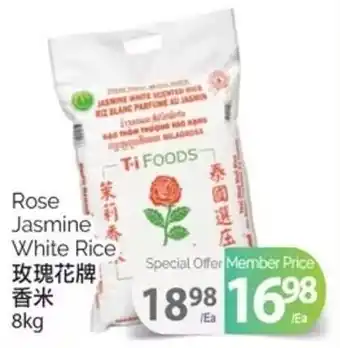 T&T Supermarket Rose Jasmine White Rice 8 kg offer