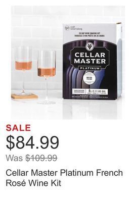 Costco Cellar master platinum french rosé wine kit offer