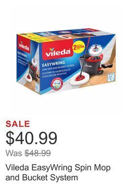 Costco Vileda easywring spin mop and bucket system offer