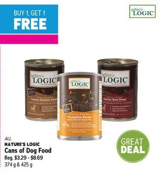 Ren’s Pets Depot All nature's logic cans of dog food offer