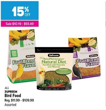 Ren’s Pets Depot All zupreem bird food offer