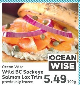 IGA Ocean Wise Wild BC Sockeye Salmon Lox Trim offer