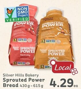 IGA Silver Hills Bakery Sprouted Power Bread 430g - 615g offer