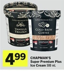 IGA CHAPMAN'S Super Premium Plus Ice Cream 500 mL offer