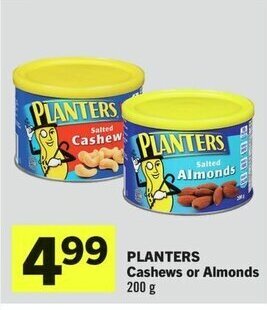 IGA PLANTERS Cashews or Almonds 200 g offer