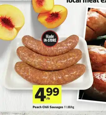 IGA Peach Chili Sausages 11.00/kg offer