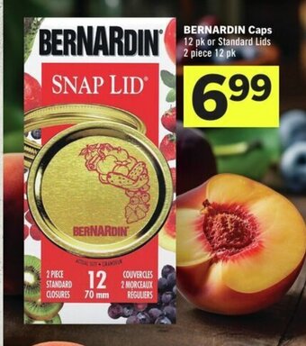 IGA BERNARDIN Caps or Standard Lids offer
