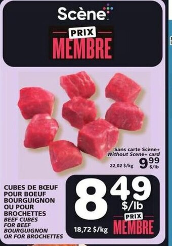 IGA CUBES DE BOEUF POUR BOEUF BOURGUIGNON OU POUR BROCHETTES offer