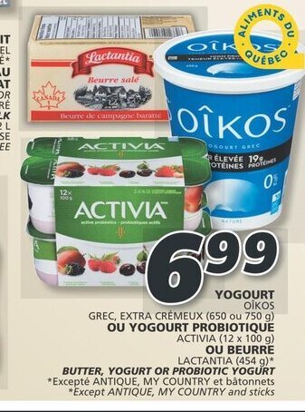 IGA YOGOURT OU YOGOURT PROBIOTIQUE offer