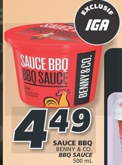 IGA SAUCE BBQ offer