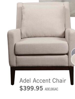 The Brick Adel linen-look fabric accent chair - beige offer