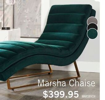 The Brick Marsha velvet chaise - green offer