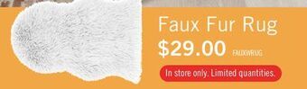 The Brick Faux fur rug offer