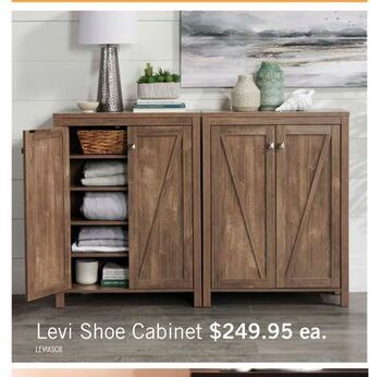 The Brick Levi shoe cabinet - hazelnut offer