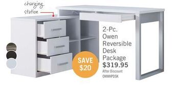 The Brick Owen reversible corner desk - white offer