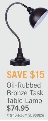 The Brick Oil-rubbed bronze desk/task lamp offer