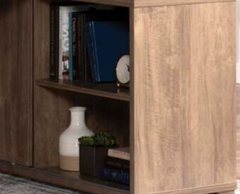 The Brick Jude reversible desk with hutch hazelnut offer