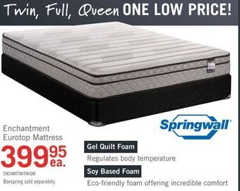 The Brick Springwall enchantment eurotop twin mattress offer