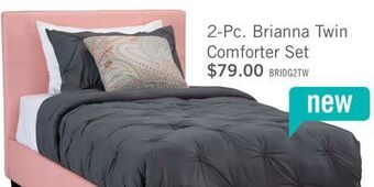 The Brick Brianna dark grey 2-piece twin comforter set offer