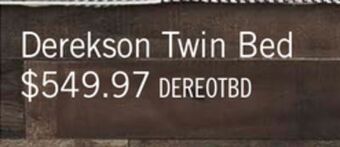 The Brick Derekson twin bed offer