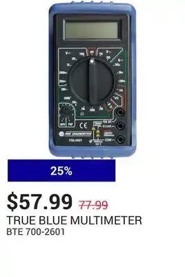 NAPA Auto Parts Multimeter offer