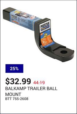 NAPA Auto Parts Trailer ball mount offer