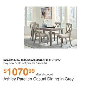 Ashley Furniture Ashley parellen casual dining in grey offer