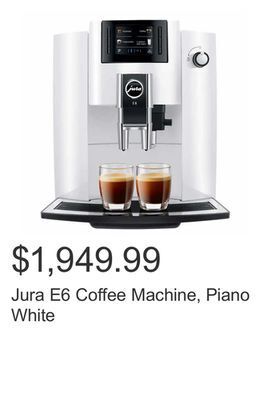 Costco Jura e6 coffee machine, piano white offer