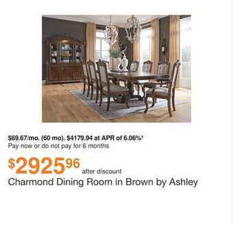 Ashley Furniture Charmond dining room in brown by ashley offer