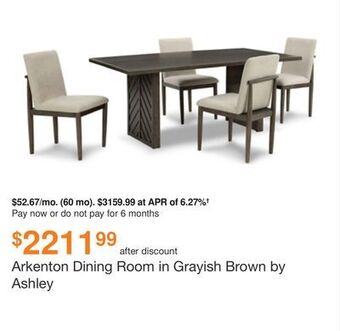 Ashley Furniture Arkenton dining room in grayish brown by ashley offer