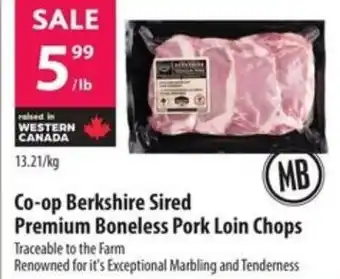 Co-op Berkshire Sired Premium Boneless Pork Loin Chops offer