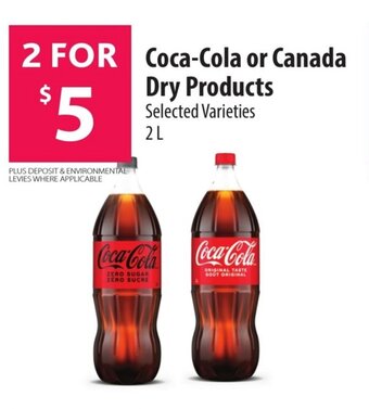 Co-op Coca-Cola or Canada Dry Products offer