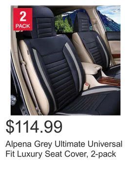 Costco Alpena grey ultimate universal fit luxury seat cover, 2-pack offer