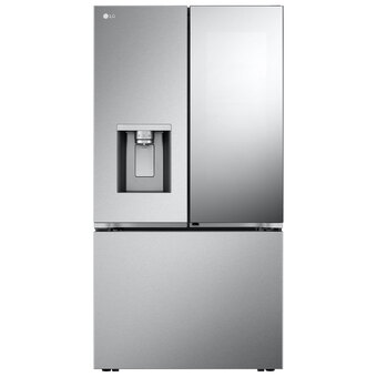 Best Buy Lg 36 26 cu. ft. smart mirror instaview counter-depth max french door refrigerator w/ ice dispenser - stainless offer