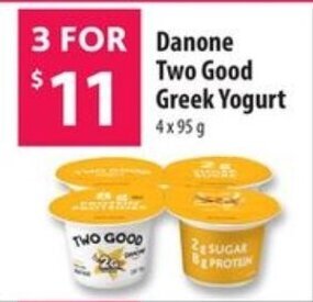 Co-op Danone Two Good Greek Yogurt 4 x 95 g offer