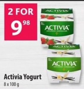 Co-op Activia Yogurt 8 x 100 g offer