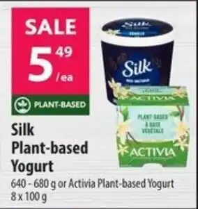 Co-op Silk Plant-based Yogurt 640 - 680 g or Activia Plant-based Yogurt 8 x 100 g offer