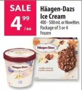 Co-op Häagen-Dazs Ice Cream 400-500 mL or Novelties Package of 3 or 4 Frozen offer